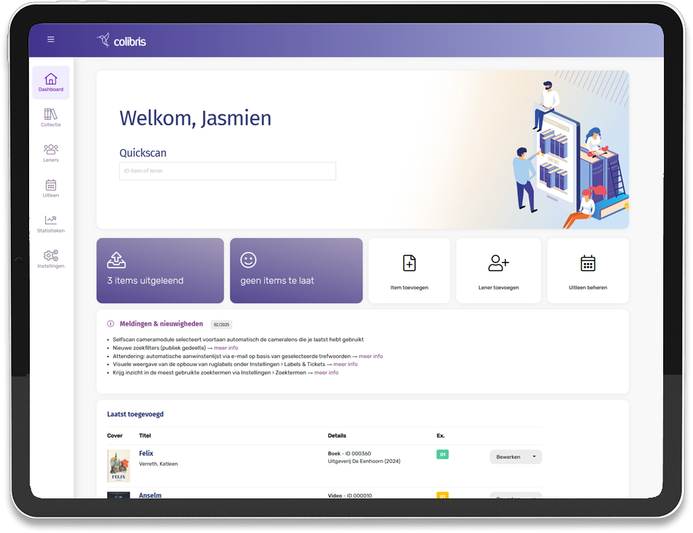 Bib op school - uitleen software