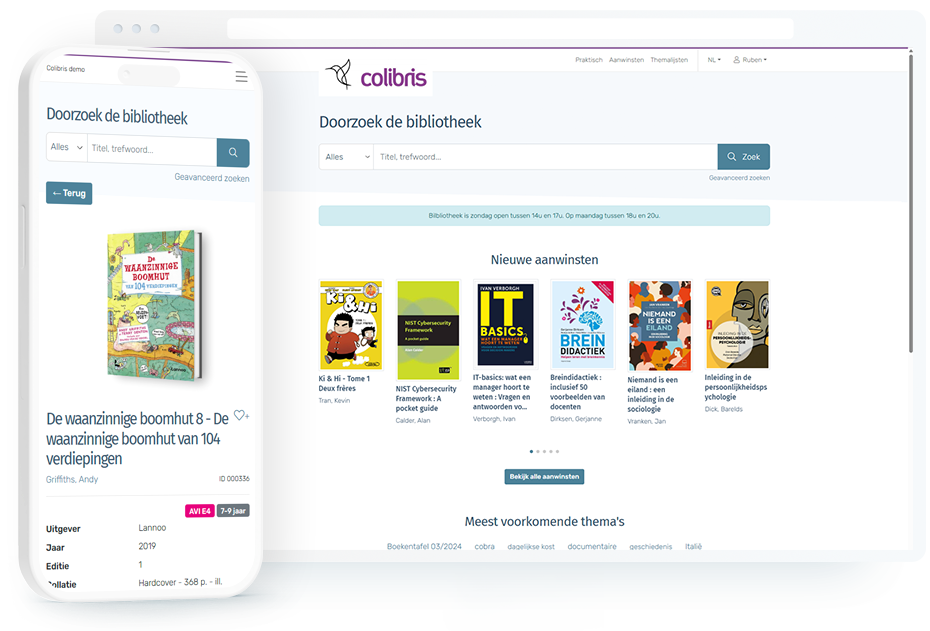 Bibliotheek op school demonstratie